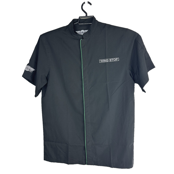 NEW Wingstop Restaurant Employee Uniform Short Sleeve Shirt Black Ladies Large - Picture 2 of 7